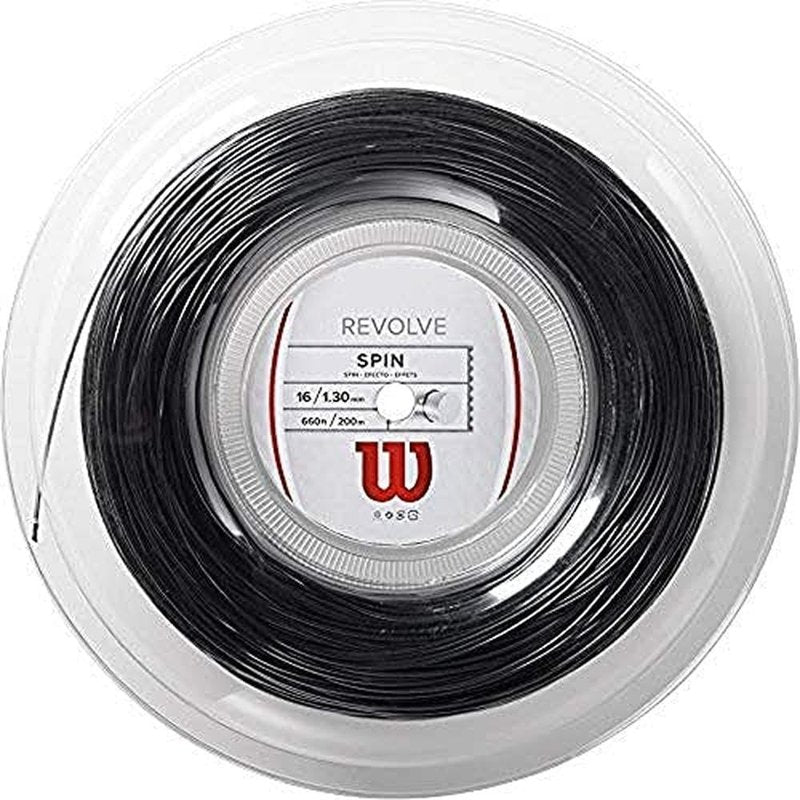 WILSON Revolve 16 Tennis String - 200m Reel, Black
