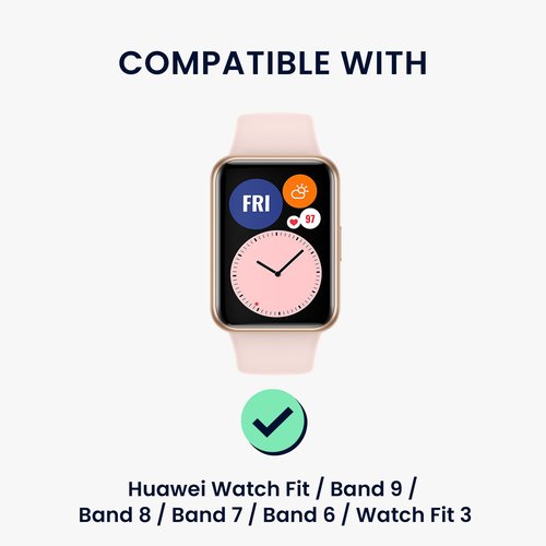kwmobile Smartwatch Docking Station Compatible with Huawei Watch Fit/Band 9 / Band 8 / Band 7 / Band 6 / Watch Fit 3 Charge Stand - Magnetic Dock - Black