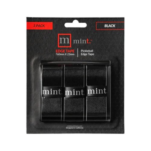 Mint Sport Pickleball Paddle Edge Tape – 3-Piece Edges Guard Protection Strips | Lightweight, Durable Edge Tape for Paddles | Easy Apply & Remove - Pickleball Accessories (Black)