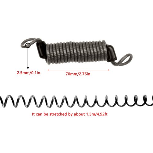 UtySty 2 Pack Breakaway Trailer Cable Replacement Heavy Duty Towing Coiled Steel Wire Trailer Brake Away Cable for Trailer Breakaway Switch Electric Brake Switch RV Towing Trailer Camper 5th Wheel