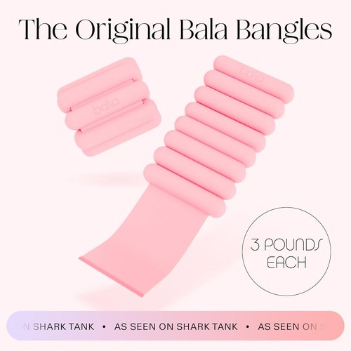 Bala Bangles Adjustable Wrist & Ankle Weights - Soft Silicone for Pilates, Yoga & Home Workouts