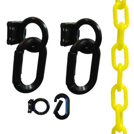 Mr. Chain Loading Dock Kit, Yellow, 2-Inch Plastic Chain (72302)