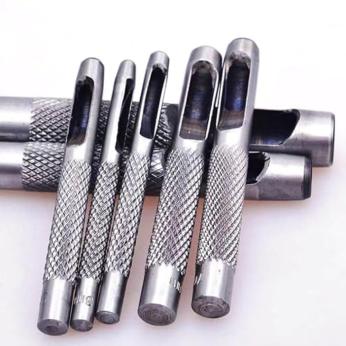 3Pcs Silver Grommets Hole Punch, Steel Hollow Leather Punch Set, 3-Piece Set (1/4, 3/8, 1/2 inch) is an Original Accessory for The ASDFGHT Grommet Tool Kit,Grommet Kits
