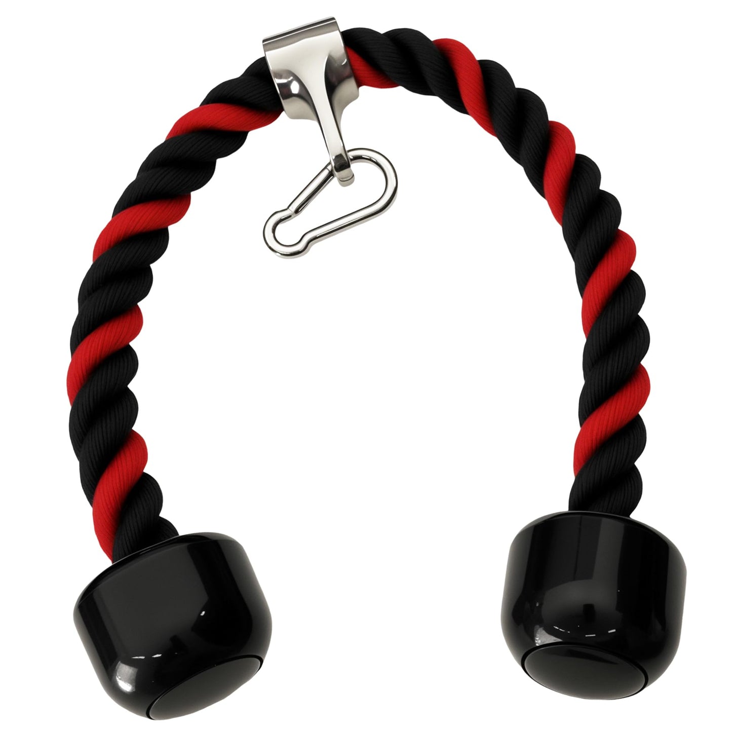 qibylift Deluxe Tricep Rope Pull Down - 27 Inch/14 Inch Rope Length, Easy to Grip & Non Slip Cable Attachment (RedMix)