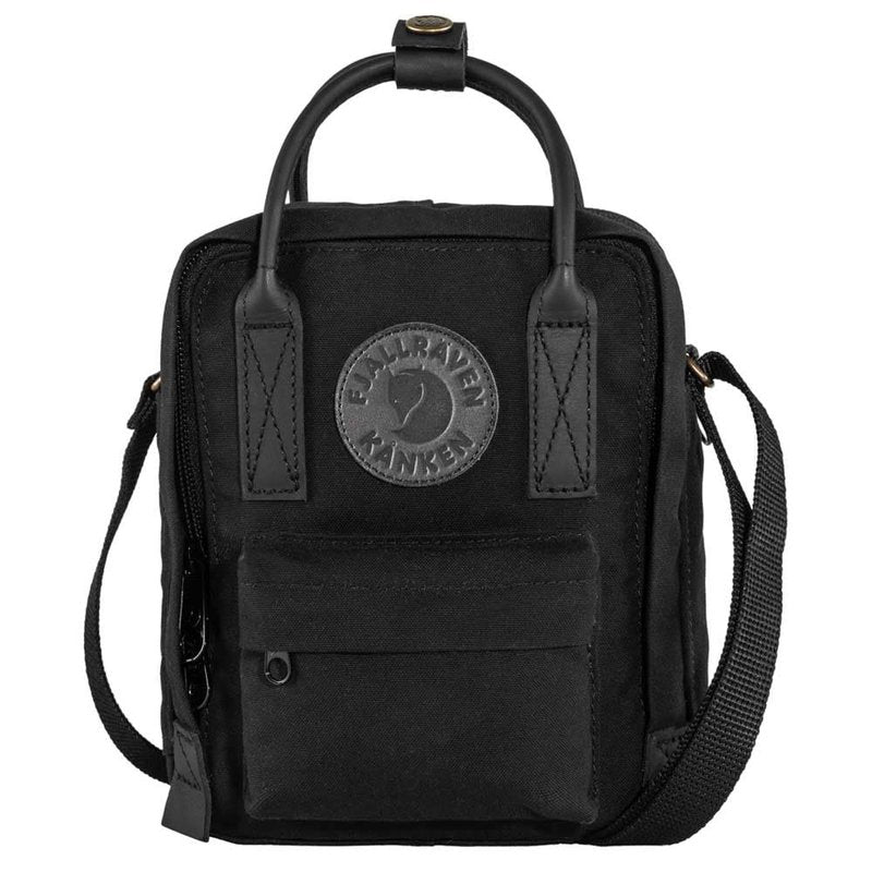 Fjällräven Kanken No. 2 Black Sling - Durable G-1000 Fabric, Premium Leather Details - Travel, Black, One Size