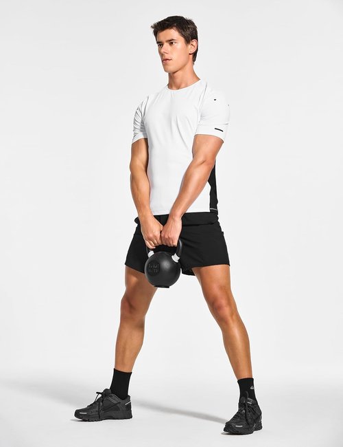 DEMOZU Men's Athletic T-Shirt - Quick Dry Moisture-Wicking Short Sleeve Tee | Big & Tall Sizes