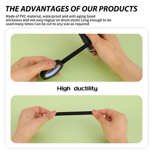 2 Rolls Finishing Tape Tennis Racket, 0.39 Inch × 11 Yards Grip Tennis Finishing Tape PVC Tennis Badminton Racquet Grip Tape Tennis Racket Wrap Grip Vinyl Extra Racquet Tape for Tennis Badminton