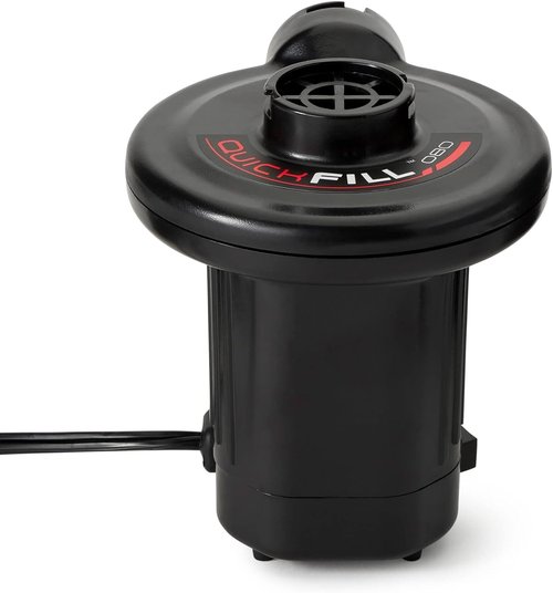 Intex Electric Air Pump - 120 Volt Quick Fill with 3 Nozzles | Compact & Efficient, Black
