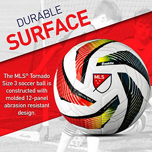 MLS Tornado Soccer Ball - Size 3 - Soft TPU Cover with Air Pump Included