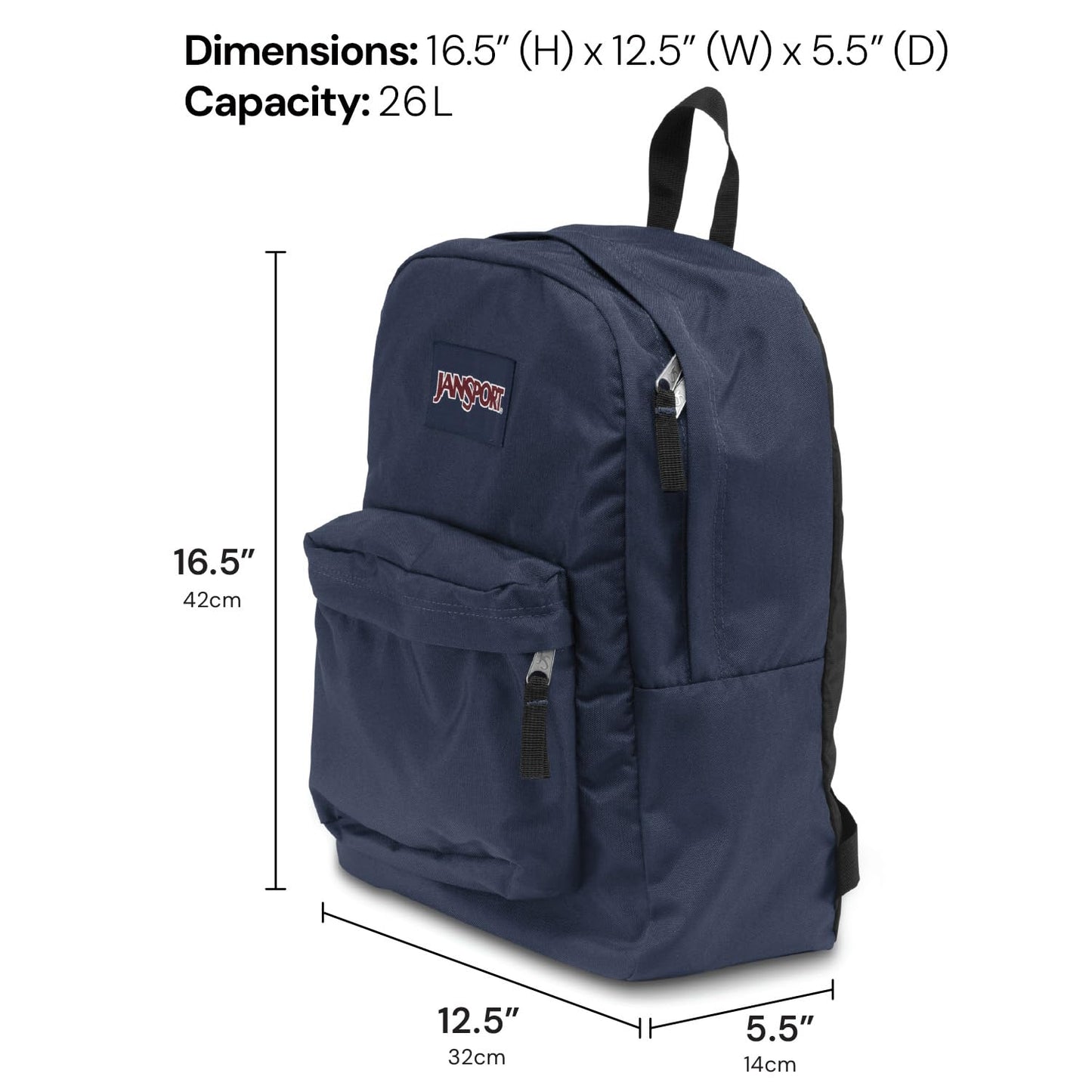 JanSport SuperBreak One Backpack - Durable, Lightweight Bag with 1 Main Compartment, Front Utility Pocket with Built-in Organizer, Premium Backpack, Hiblisscus