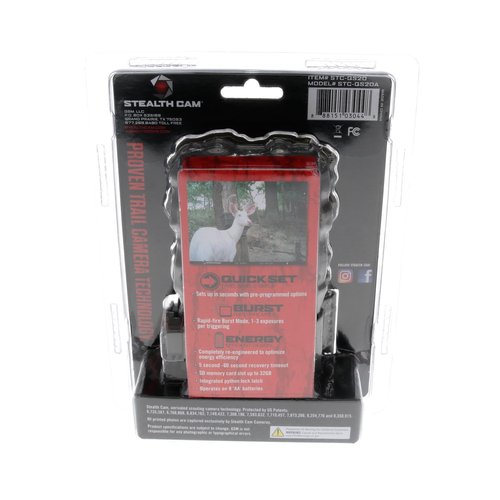 Stealth CAM QS20 20MP Photo & 720P Video at 30FPS 0.8 Sec Trigger Speed 80Ft Detection & IR Range Compact Hunting Trail Camera, 32GB SD Card Supported