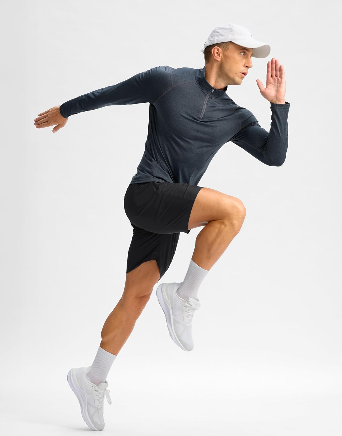 Pudolla Men's Athletic Shorts - Lightweight Quick-Dry Gym Shorts with Zipper Pockets | 5"/7"/9" Sizes