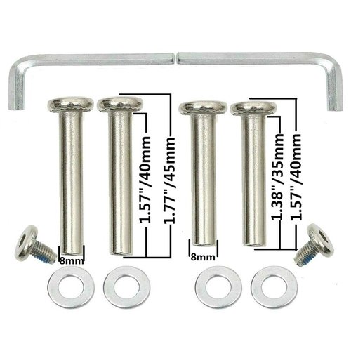 BFLAEPUN 1 Pair Luggage Wheels Replacement 75 * 24mm(2.95"x0.94") Inline Roller Skate Wheels with 8mm(0.31") Bearings 35mm(1.37") 40mm(1.57") Axles Wrenchs Repair Set
