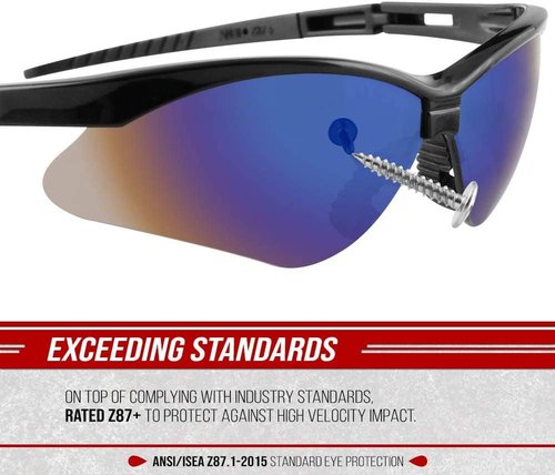 Glove Station Optic Max Safety Glasses - Scratch-Resistant Eye Protection for Hunting & Construction