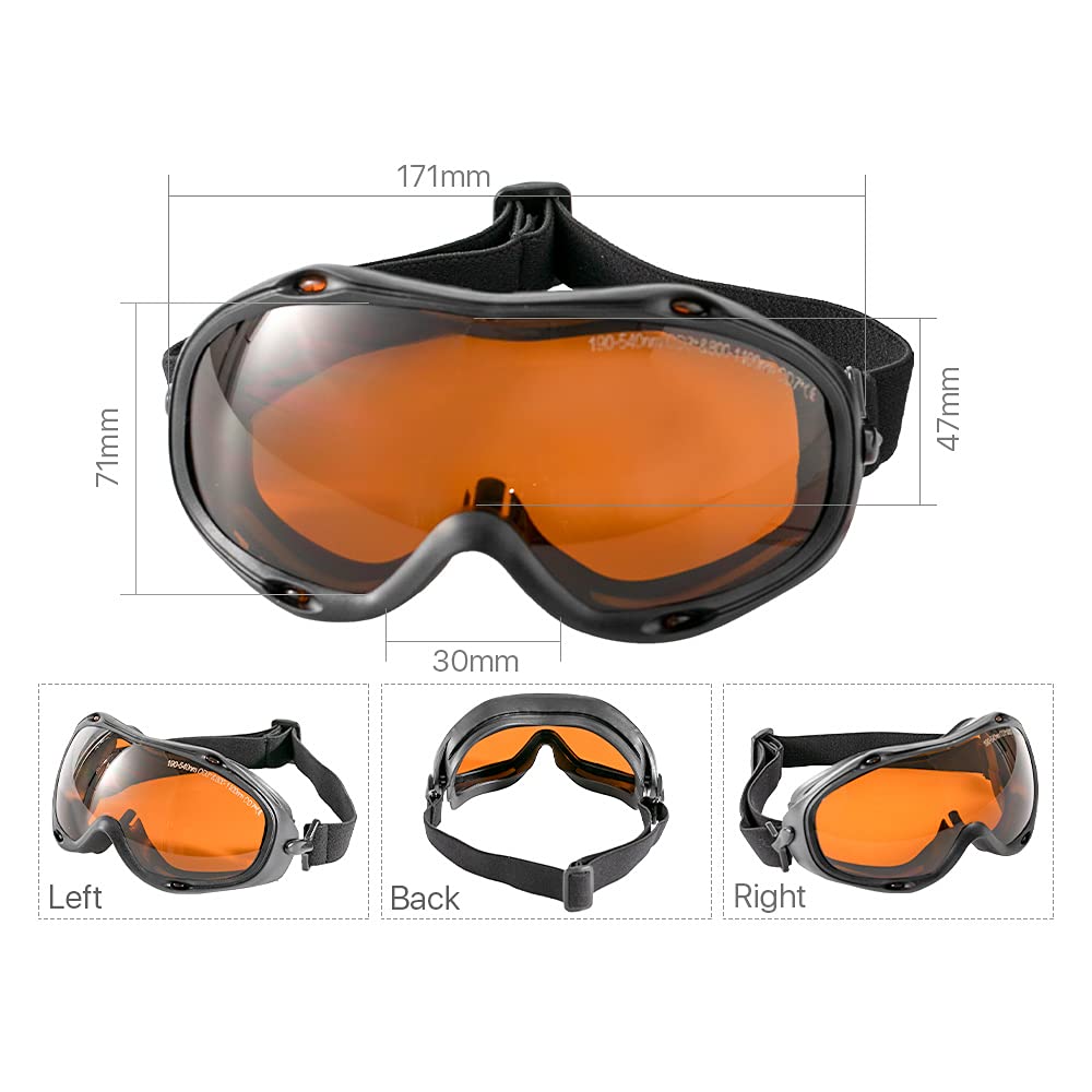 Cloudray Laser Safety Glasses 1064nm 532nm 355nm OD7+ CE Protective Goggles Anti Laser Protection Snow Goggles For Fiber Hand-Held Welding