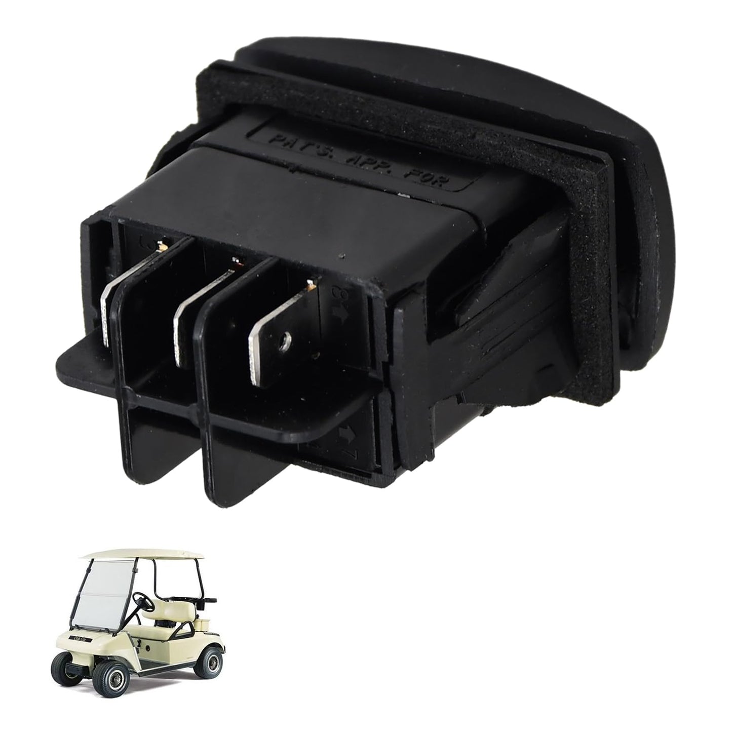 Molloparts Forward Reverse Switch Compatible with Club Car 48V Electric Golf Cart DS Precedent Onward Tempo 1996-up Golf Cart Rep 101856001 101856002, Golf Cart Accessories FWD REV Rocker Switch
