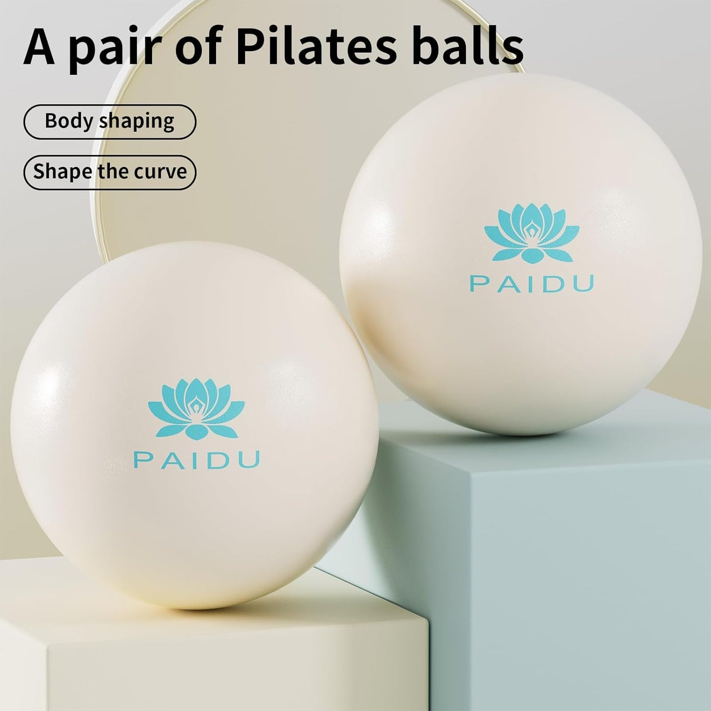 PAIDU Pilates Ball - 10-Inch Anti-Explosion Mini Yoga Ball for Core Training & Stability Exercises