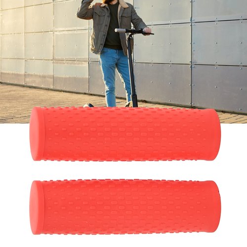 Alomejor Handle Grips Scooter Handlebar Grips Electric Scooter Handle Cover Scooter Accessories for M365 PRO(Red)