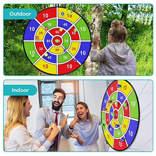 29-Inch Large Dart Board for Kids with 12 Sticky Balls - Indoor & Outdoor Fun