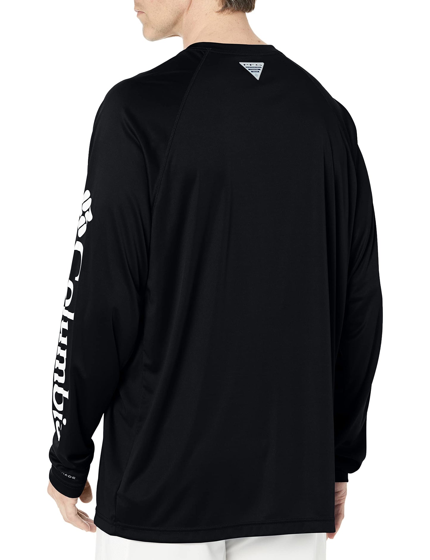 Columbia Men's PFG Terminal Tackle Long Sleeve Fishing Shirt, Black/Cool Grey Logo, 5X