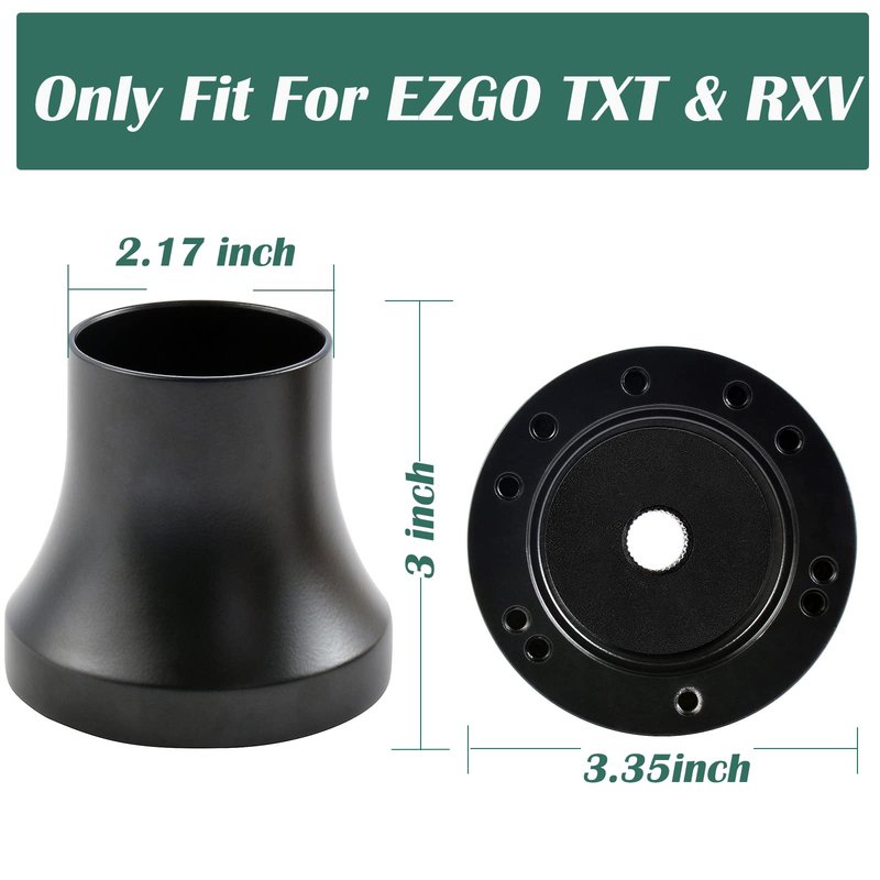 Roykaw Golf Cart Steering Wheel Adapter Compatible with EZGO RXV/TXT Black
