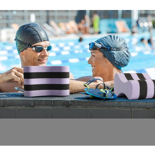 Pull Bouy Leg Float, EVA 5 Layer Swimming Pull Float Training Aid Sports Upper Bpdy Aqua Fitness for Adult, Beginners (Purple&Black)