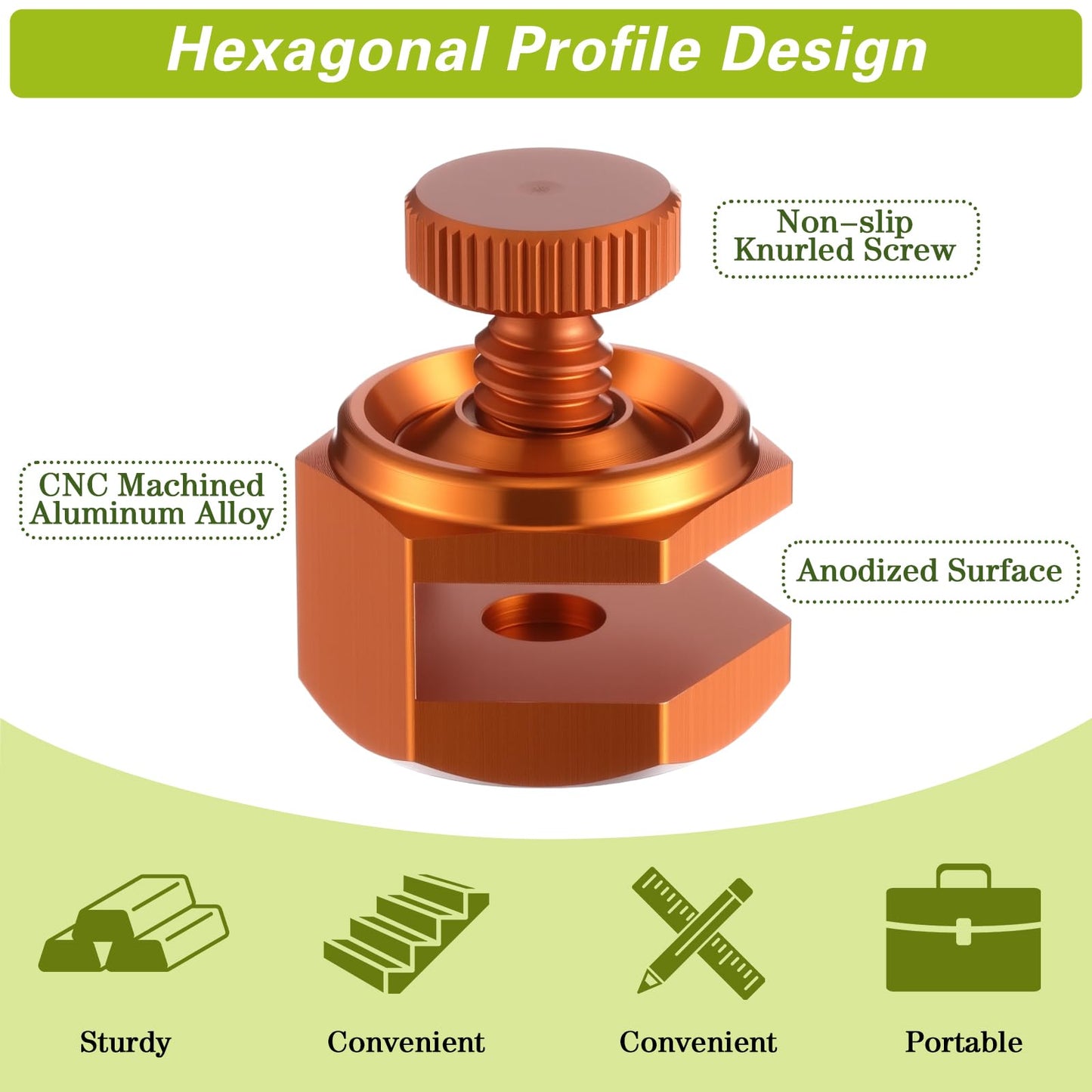 Ceoighe 4 Pack Stair/Square Gauge Set for Framing Square, Stair Stringer Layout Tool for Circular Saw, Carpentry Squares and Rafter Layout, Aluminum Alloy Stair Gauge Tool (Orange)