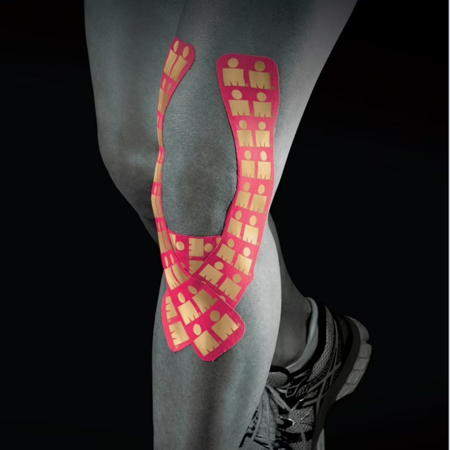 CURAD Performance Series Pre-Cut Elastic Kinesiology Tape, 2" x 10", 20 Count