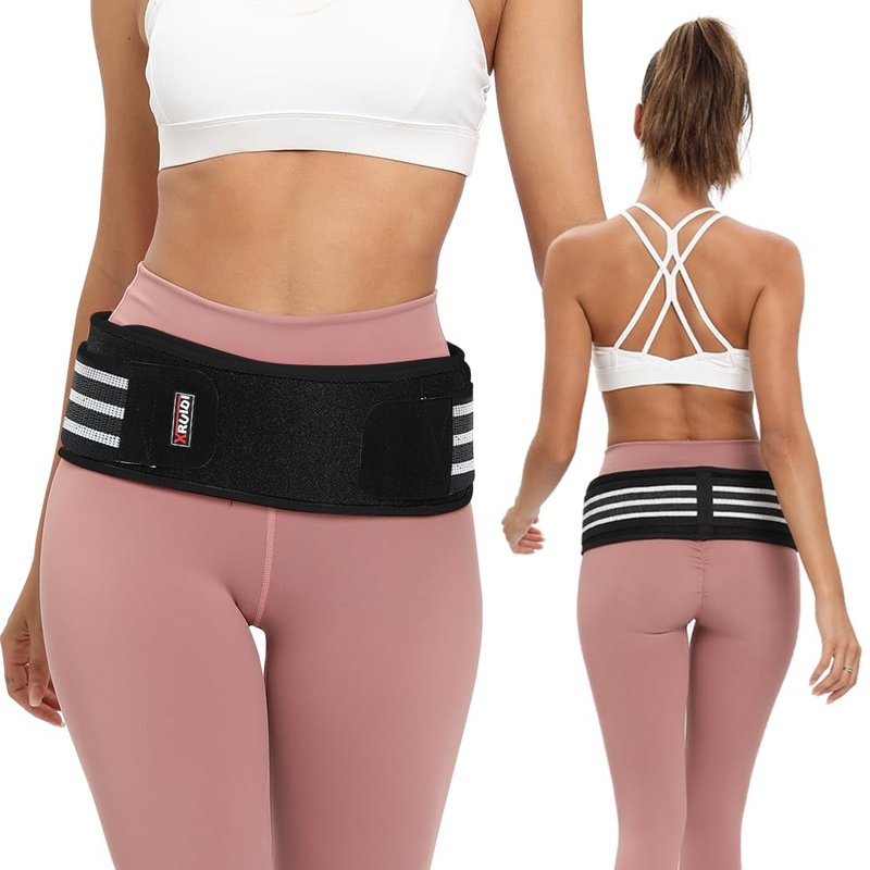 XRUIDI Sacroiliac SI Joint Hip Belt for Women and Men Lower Back Support Brace Sciatic, Si Joint, Pelvic pain Relief (Regular 32"-45")