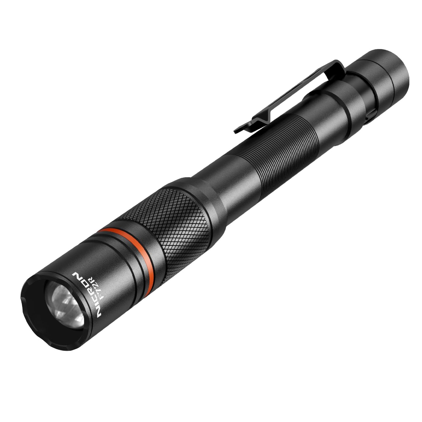 NICRON F72R Pen Light, Pocket Flashlight with Clip,5 Modes 450 lumens mini Rechargeable Flashlight Including Batteries, Focusing penlight ipx4 Waterproof for Work