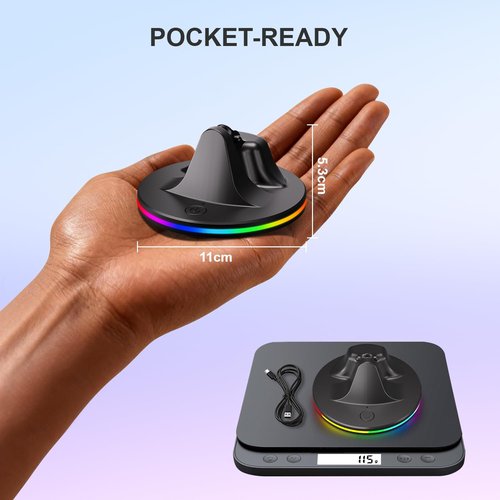 Charging Dock for Meta Glasses Ray-Ban: Wayfarer, Skyler, Headliner & Oakley HSTN Smart Glasses Charger with LED Power Status Light, Black