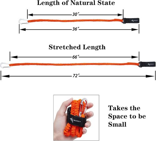 Kayak Paddle Leash - Stretchable Coiled Lanyard for Kayak Fishing Accessories | Durable & Reliable