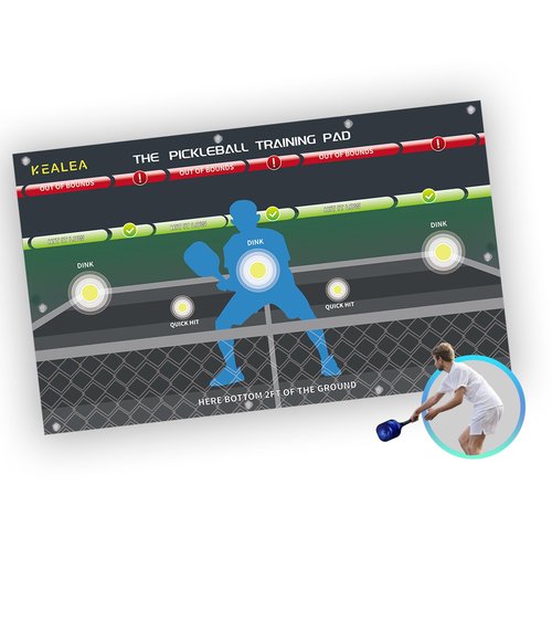 KEALEA Pickleball Training Pad, Practice Pickleball Dink Skill and Training Aid Equipment for Indoor and Outdoor Training Court