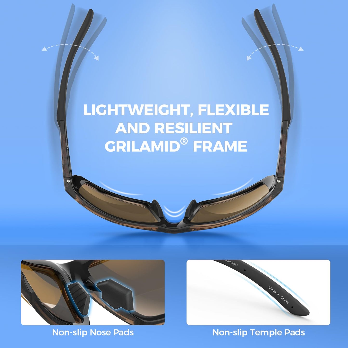 KastKing Waccamaw Bifocal Polarized Sunglasses, Bifocal x2.0 Magnifications, Polycarbonate Lenses, Full Wrap Frame Design, Sports Reader Sunglasses for Men & Women, UV400 Protection
