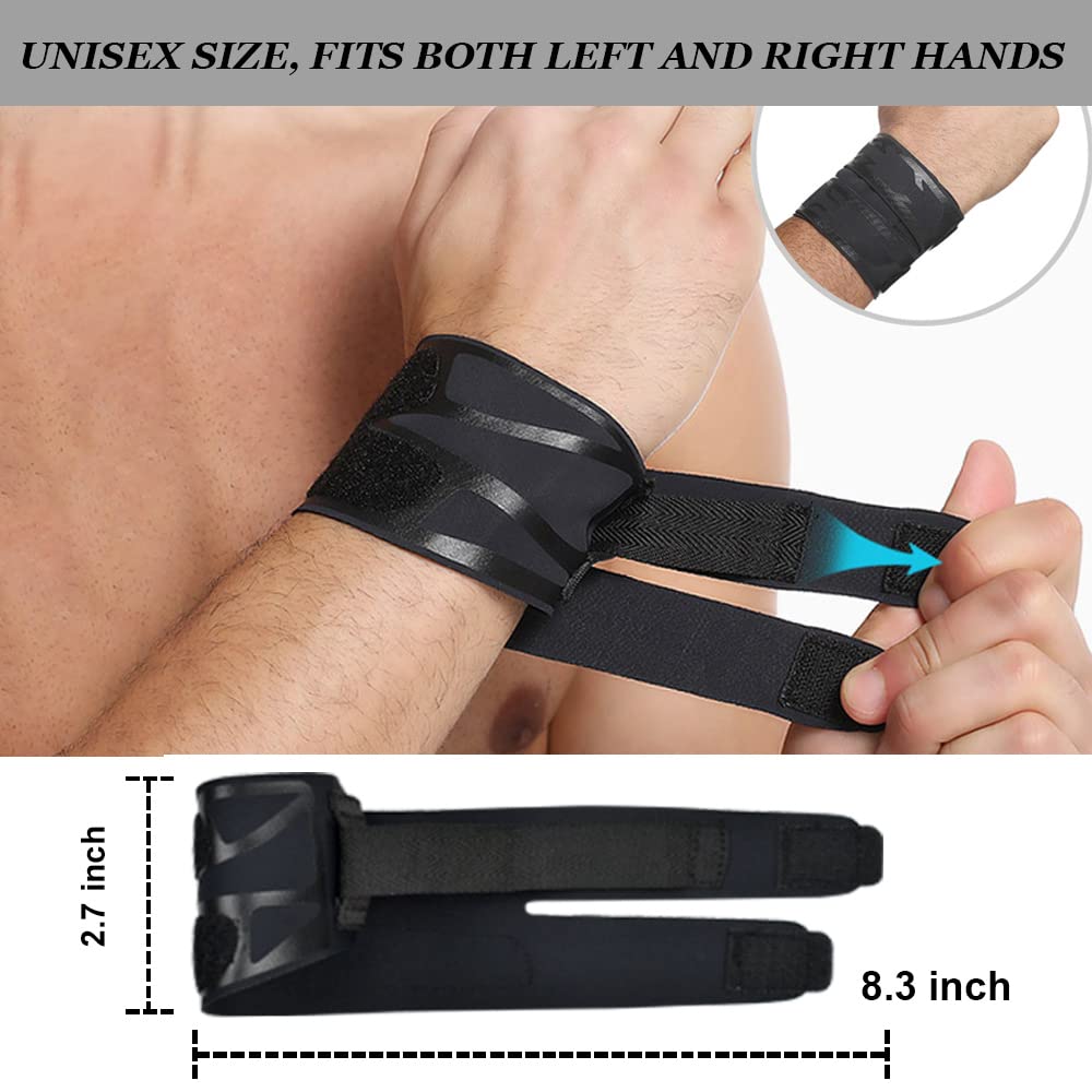 Mezeic Wrist Brace for TFCC Tear, Ultra-thin Compression Wrist Straps Weightlifting Wrist Wraps Adjustable Wrist Support for Sport Protection, Tendonitis Arthritis Wrist Pain - Black