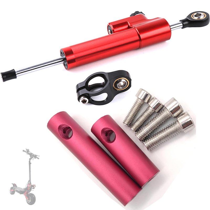 V5 scooter steering damper bracket Mounting Bracket Kit,V5 Electric Scooter Shock Absorber Scooter Steering Damper bracket electric scooter accessories damper mount (Red Bracket)