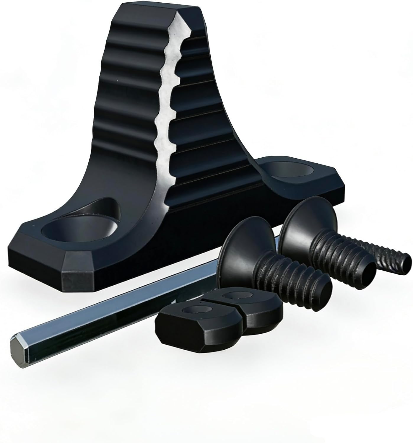 Metal Door Barricade Stopper - Durable Outdoor Security Solution | Sleek Black Design