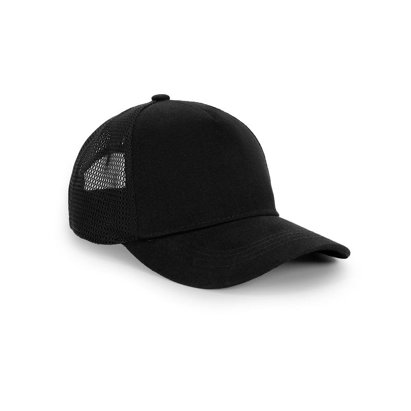 Edoneery Baseball Cap for Kids-Adjustable Washed Cotton Golf Toddler Hat for Boys & Girls (3-8 Years, Mesh-Black)