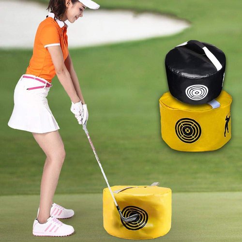 TuhooMall Hitting Bag Golf Impact Power Smash Bag Swing Training Aids Waterproof Durable (Yellow)