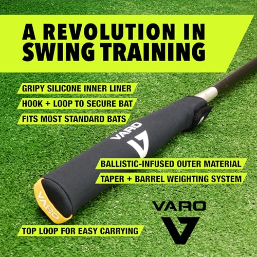 Varo Bat Training Weights for Baseball/Softball - 4 oz Graphite/White, Official MLB & USA Baseball