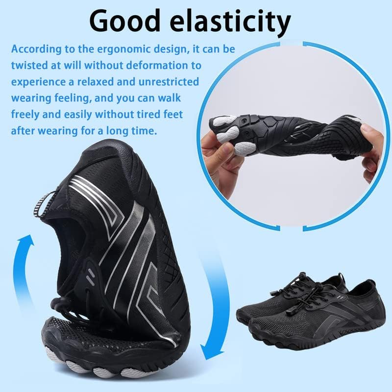 Skiennix Water Shoes - Quick Dry Barefoot Aqua Shoes for Men & Women | Ideal for Beach, Pool, and Hiking