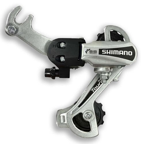 Silver Rear Derailleur RD-TY21B for 6/7 Speed Bike, Hanger Mount Compatible Mountain Bike, Kids Bike, Commuter and Cruiser Bicycle Replacement Part