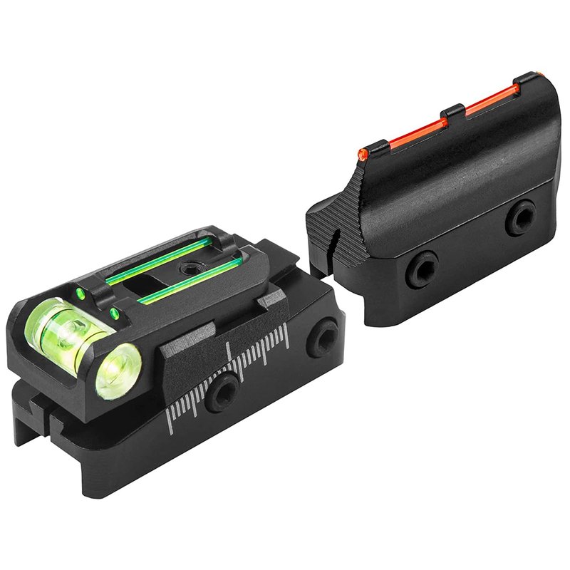 TRUGLO TruPoint Xtreme Universal Shotgun Sights with Luminescent Alignment Level and Elevation Ramp for Ribbed Shotgun