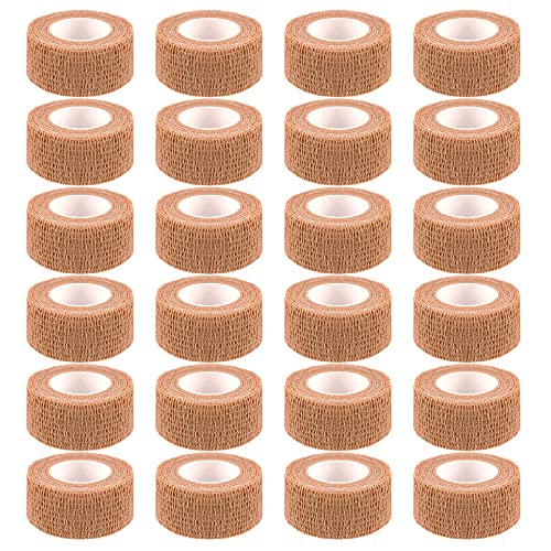 24 Pack Self Adherent Cohesive Wrap Bandages 1 Inches X 5 Yards,First