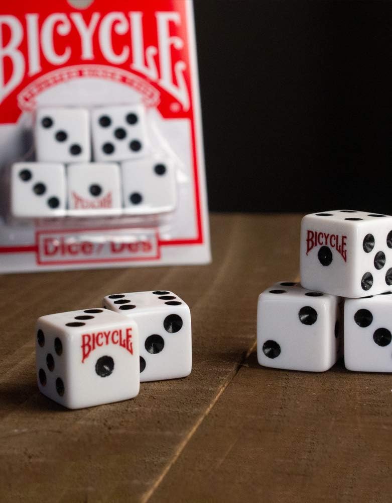 Skiennix Bicycle Dice Set - 5 High-Quality Dice for Fun Games | Perfect for Family Game Night