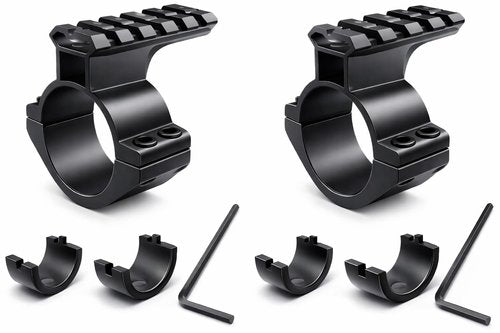 Gotical Optics 25.4/30 mm Scope Rings Picatinny Rails Adapter Red Dot Scope Mount Tactical Light Mount, Top Rail for Backup Lasers (Set of 2)