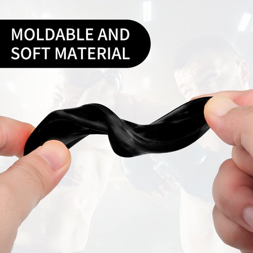 Kathfly 50 Pcs Football Mouth Guards Bulk Sports Mouth Pieces Protection Silicone Athletic Braces Football Accessories Teeth Armor Adult Teenager Teeth Armor for Boxing Basketball Hockey(Black)