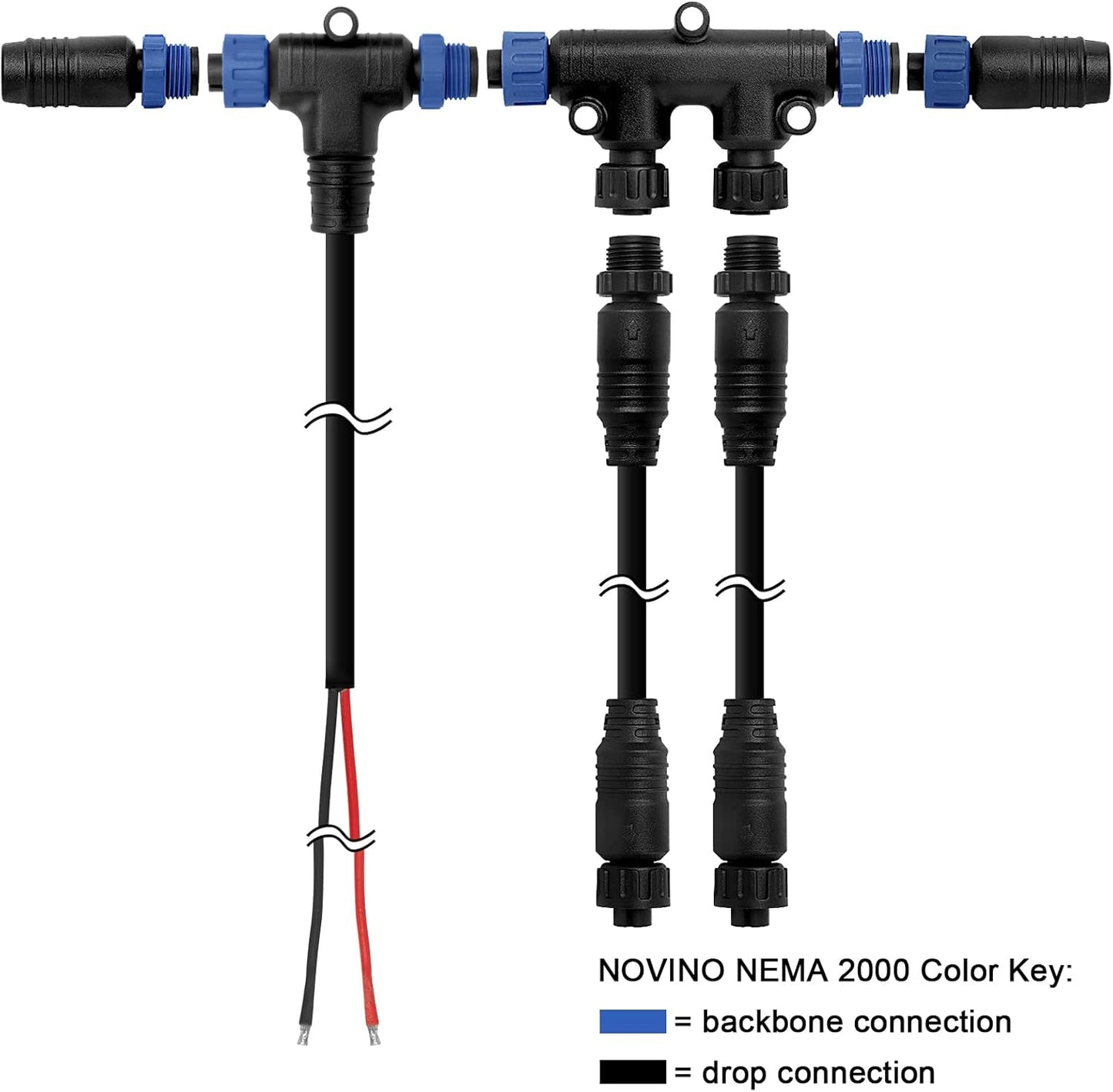 NMEA 2000 Starter Kit - Marine Grade Network Cables & Accessories for Lowrance, Simrad, Garmin