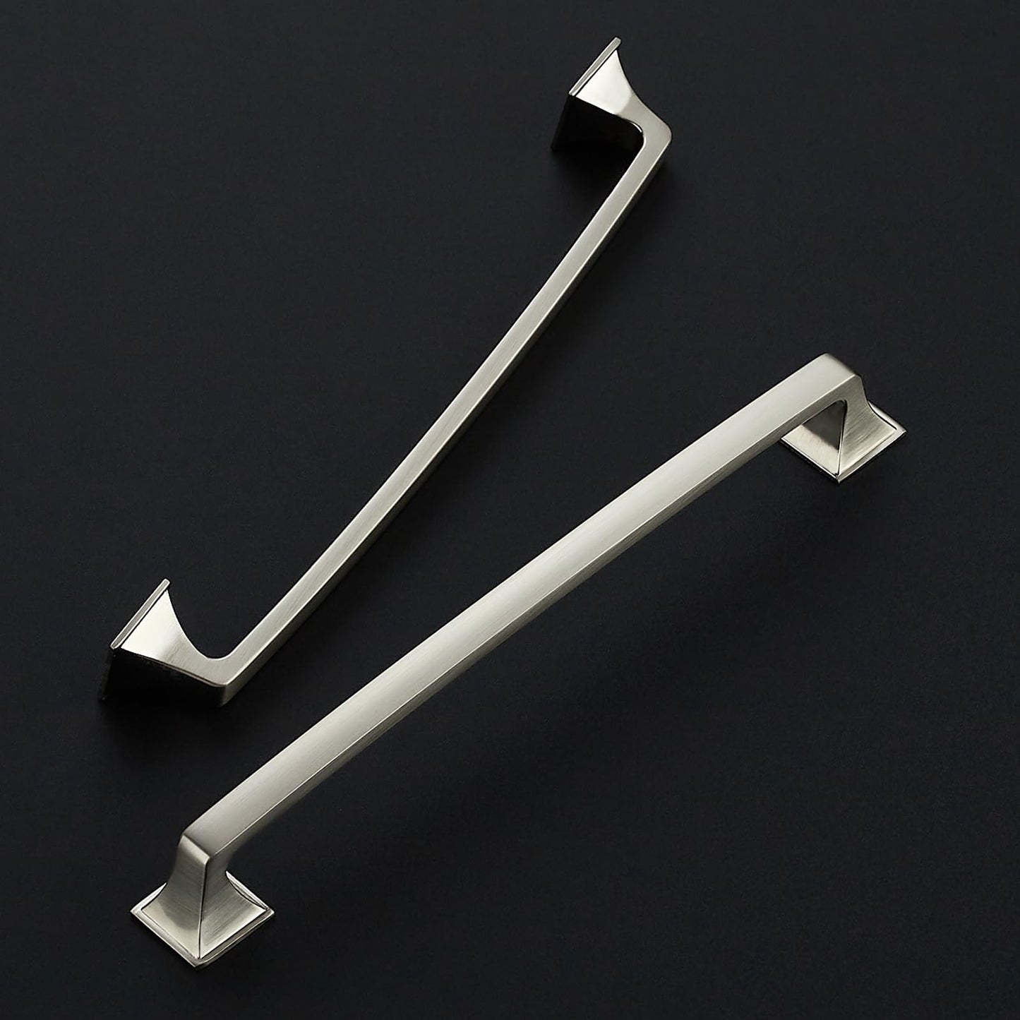 Ravinte 30 Pack Solid 7-1/2" Square Foot Arch Pulls Kitchen Cabinet Handles Brushed Nickel Pulls Silver Dresser Kitchen Cupboard Hardware Handles for Cabinets Cupboard Drawers