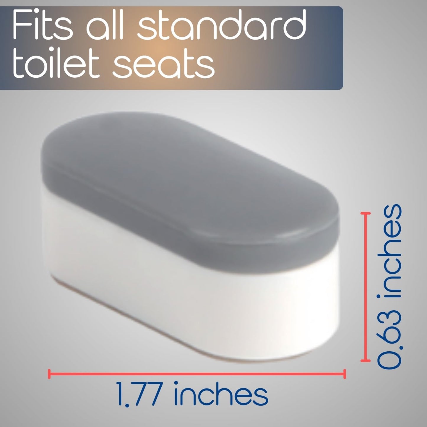 Toilet Seat Bumpers for Use with Bidet - Stops Sliding & Wobbling - Distributes Weight Evenly to Prevent Damage to Seat or Bowl - Premium Adhesive Pads - 5pk